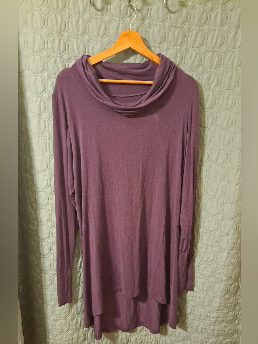 Cudfl Duds Women's Cowl Neck Long Sleeve Top - Dusty Mauve Sz XL
